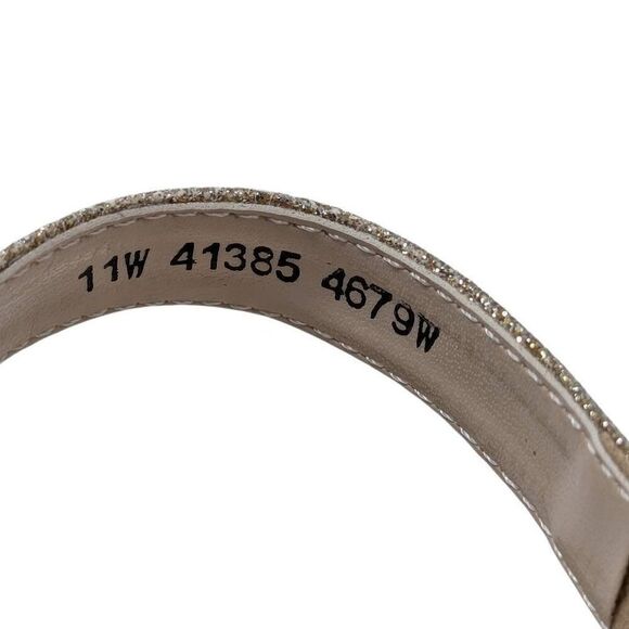 Dyables 11W Champagne Touch Ups Women's Foster Heeled Sandal Gold Sparkly NIB - Picture 6 of 10